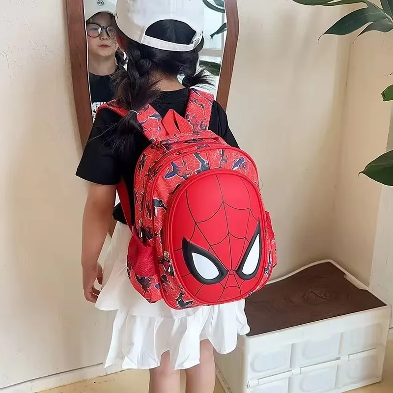 Marvel Comics Spider-Man Backpack Cute Cool Bag Kindergarten Bag Large Capacity Portable Cartoon Fashion Children's Bag Boy Gift