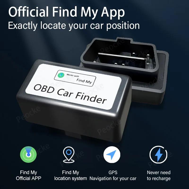 Mini GPS Tracker For Car OBD2 Locator For Apple Find My ITag OBD GPS Monitor Tracker Vehicle Anti-lost Free App