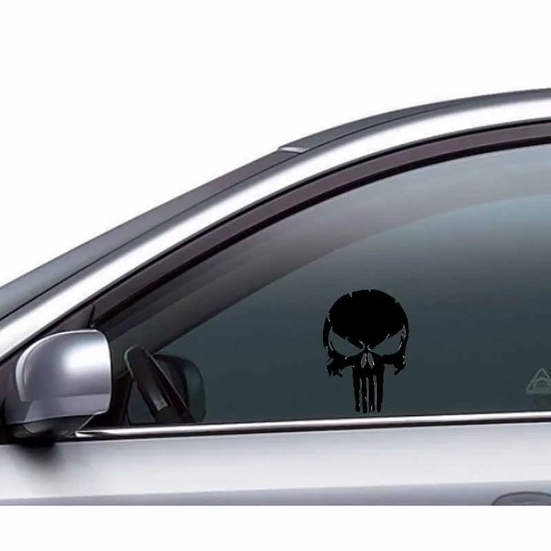 1PCS Reflective Punisher Skull Blood Car Stickers Helmet Motorcycle Tank Decal Waterproof Vinyl Accessories Creative 10x7.7cm