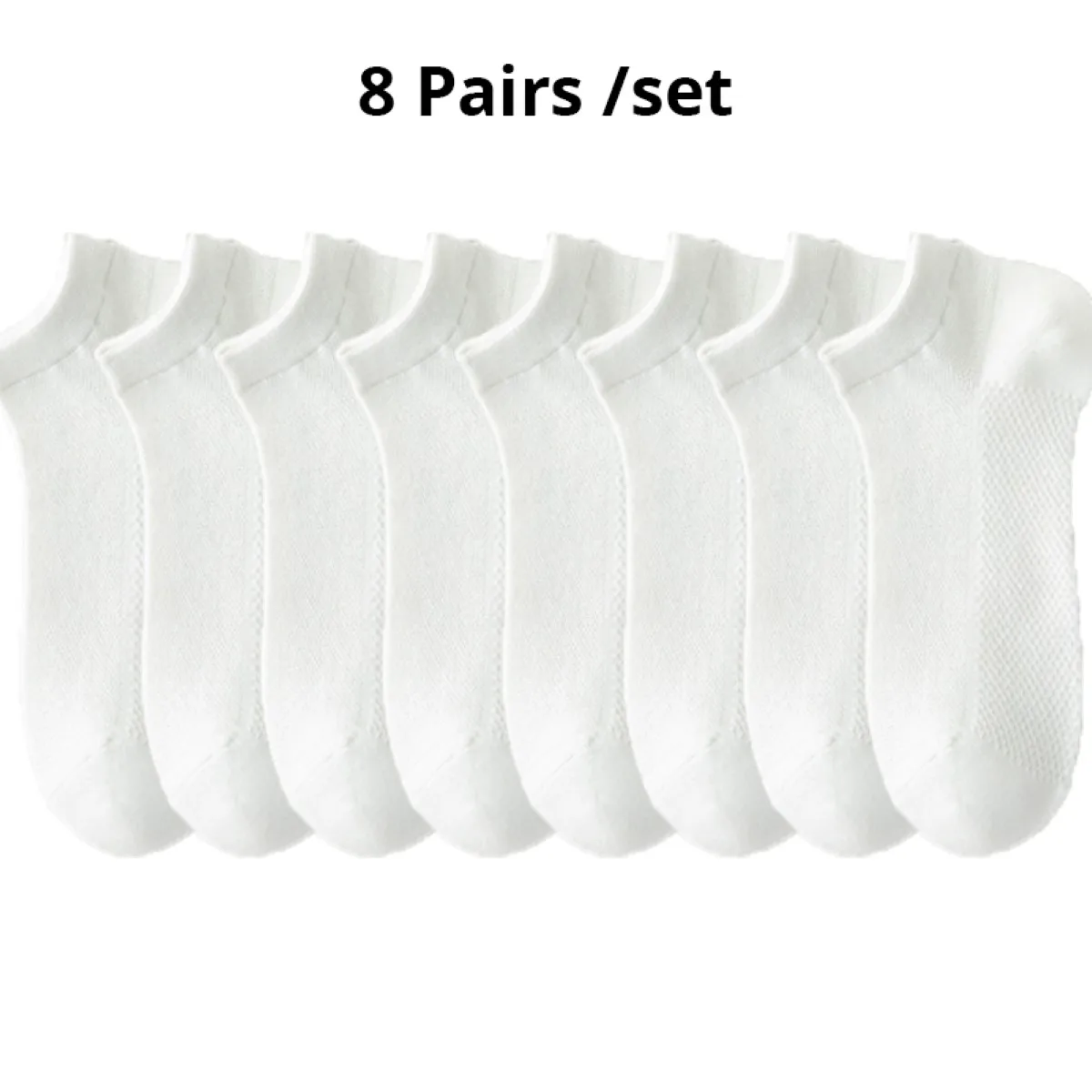 8 Pairs/set Women Cotton Socks Breathable Summer Ankle Socks Black White Lady Thin Mesh Short Socks Fast Shipping