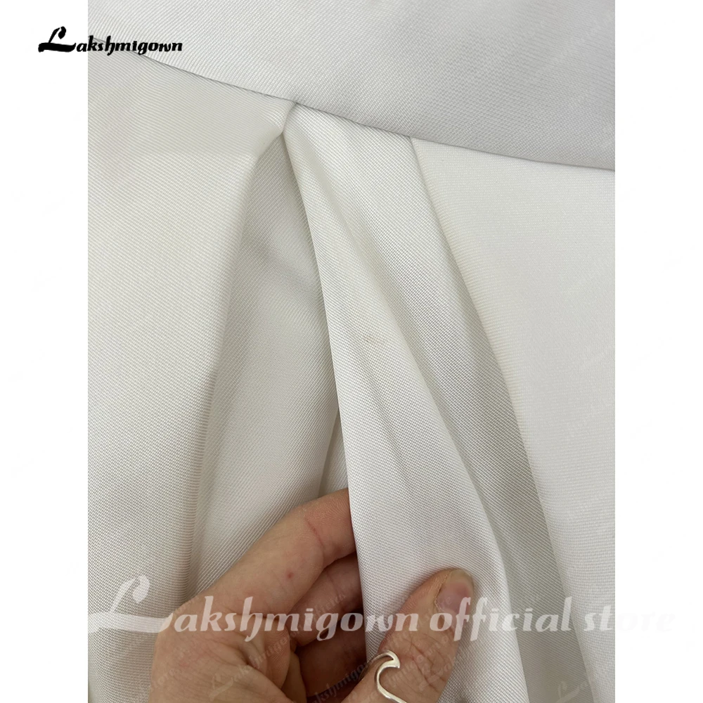 Lakshmigown Plus Size Mikado-Satin Hochzeitskleider für Frauen Vestido de Noiva Sweetheart Boho Brautkleid mit hohem Seitenschlitz – Detail 9