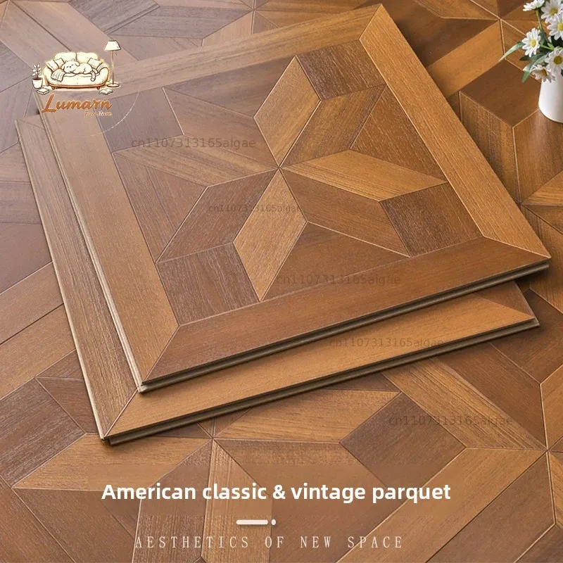 Chinese retro art parquet laminate wood floor