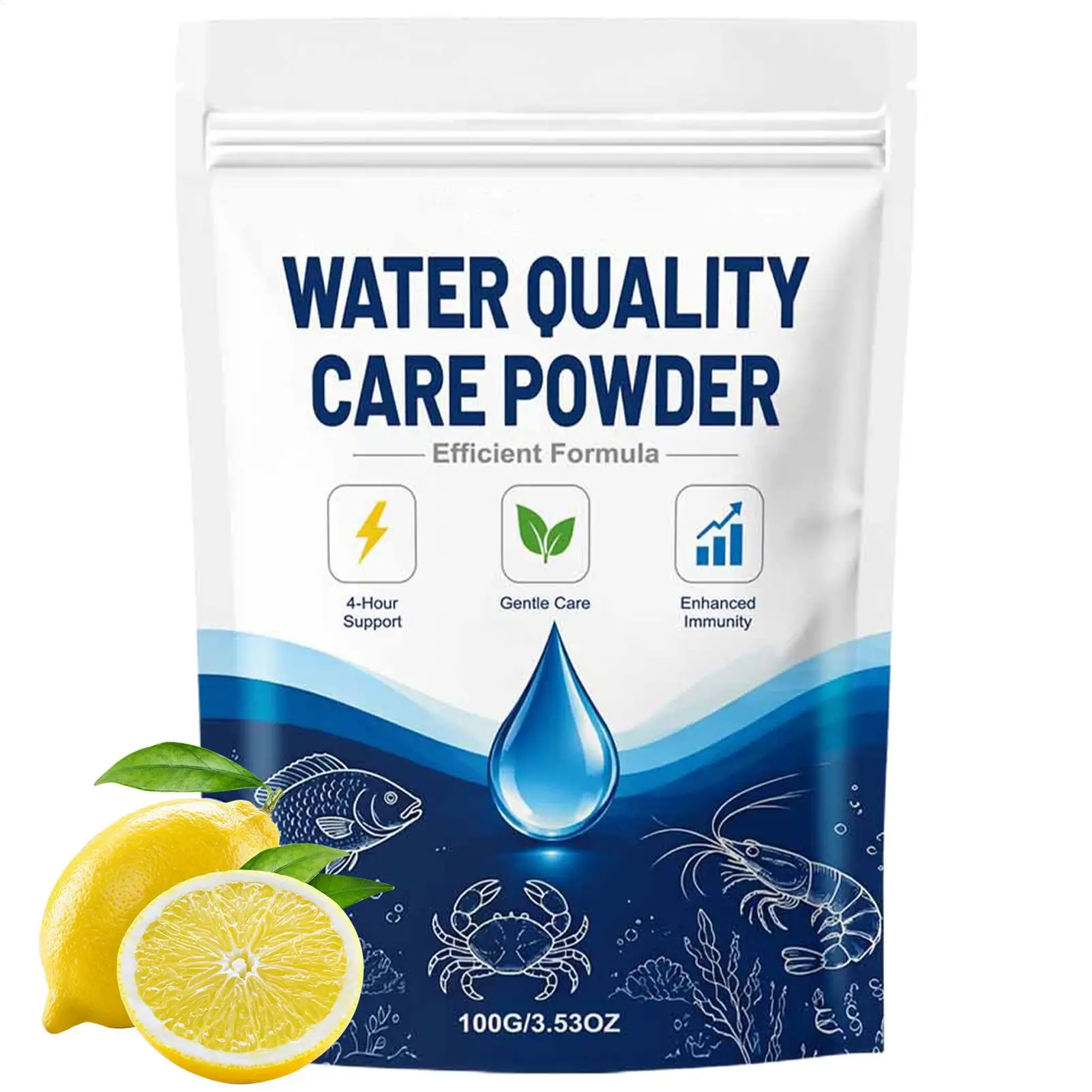 Aquarium Aqua GuardianPowder Fish Tank Water Clarifier Powder For Fish Fast Clarify Remove Odor Home Pond Water Purification