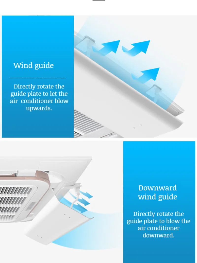 Ceiling unit central air conditioning outlet Antidirect blowing air guide cover ceiling windshield