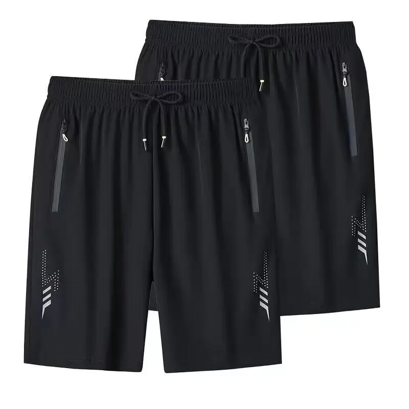 

High Elastici Qui Dry Casual Sports Five-Point Pants Summer Men's plus Size Loose Fit Versatile orts Straight Leg Basic...