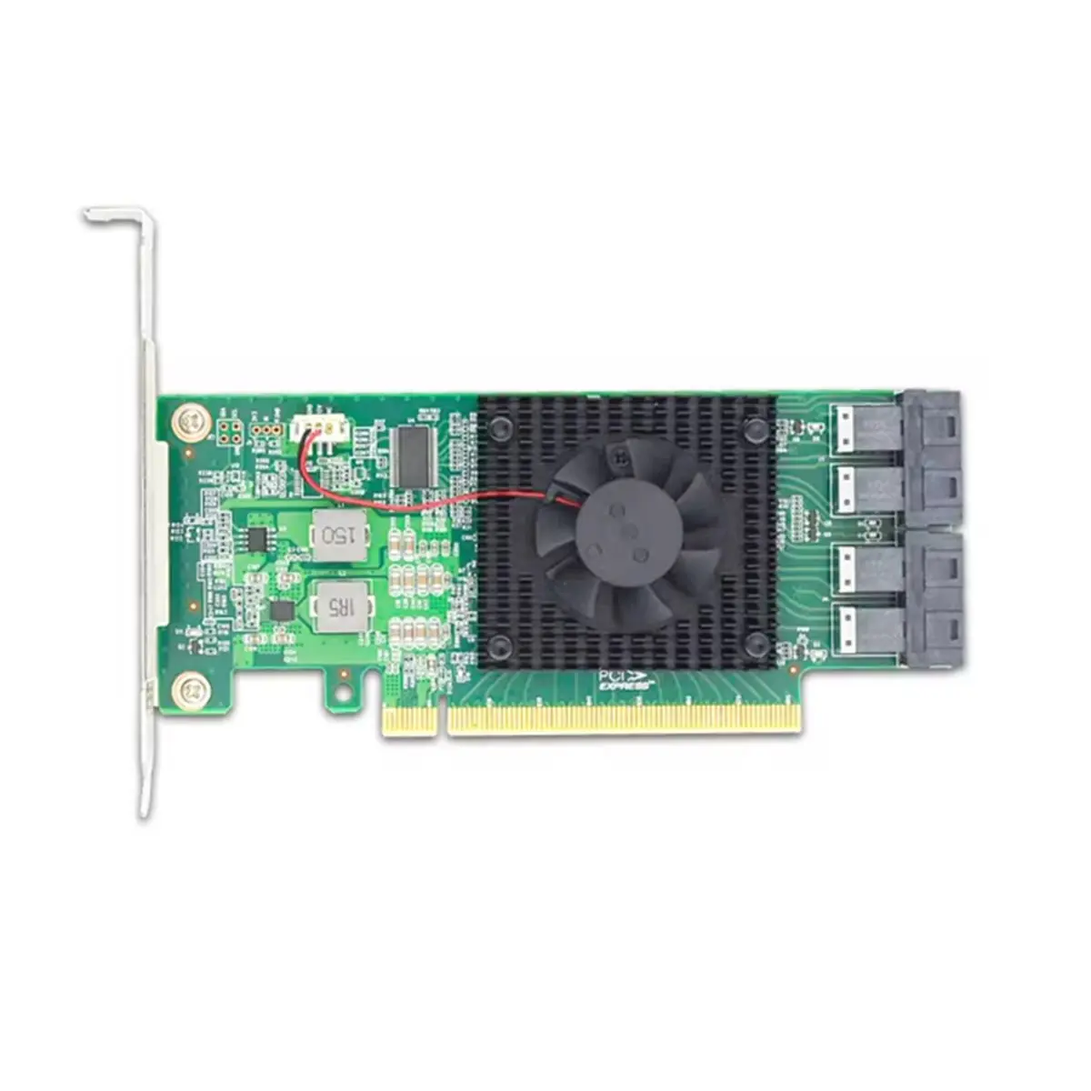 [VALUE PACK]PCIe3.0 X16 to 4 X U.2 NVMe SSD Switch Adapter with PLX8747 Controller,Doesn'T Require the Motherboard Bifurcation