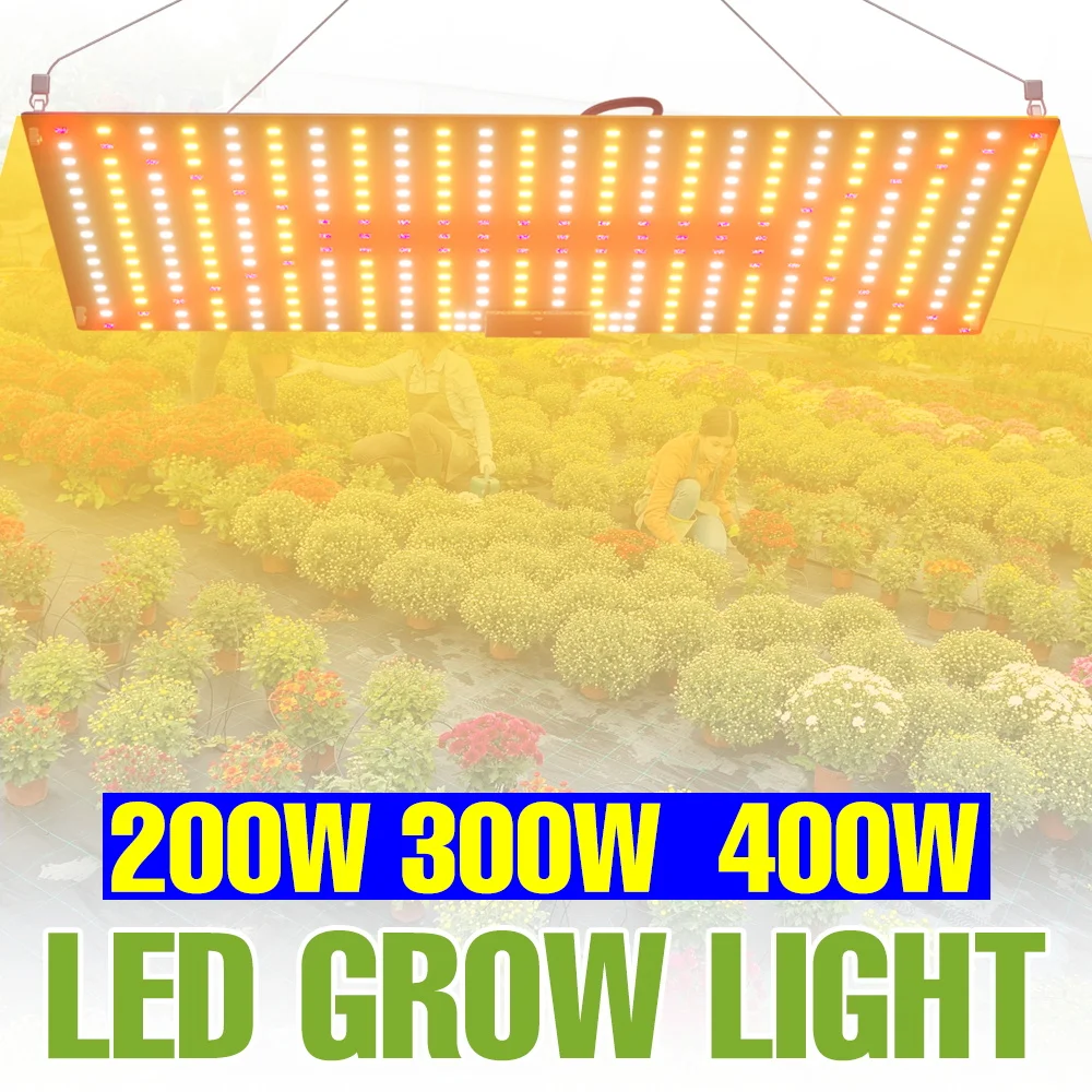 

400W Full Spectrum Grow Light LED Quantum Board Plant Lamp Indoor 220V Greenhouse Tent Vegs Flower Cultivate Lighting US/EU Plug