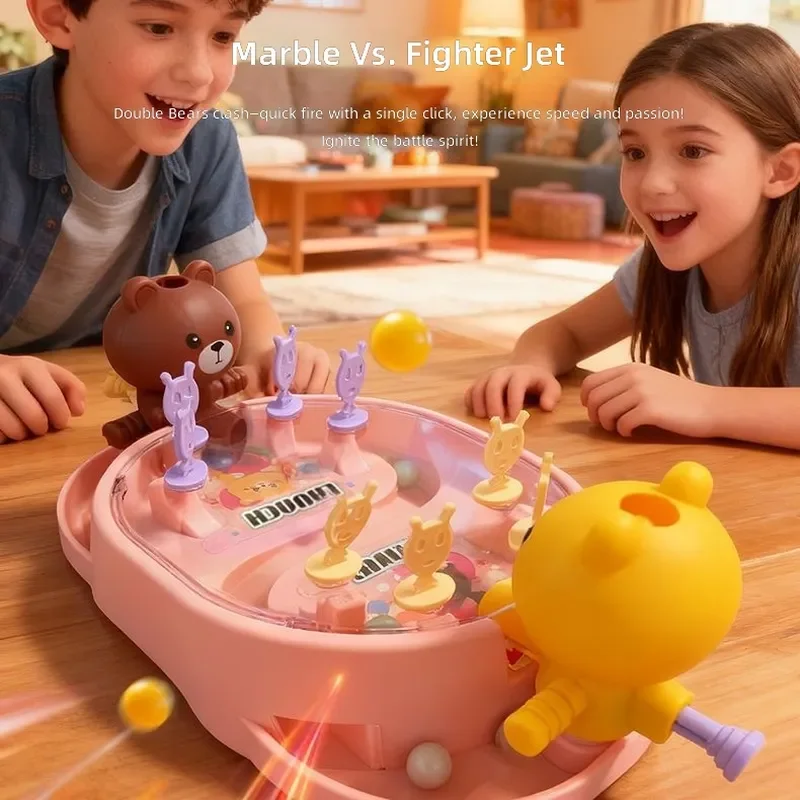 Educational Toys for Children 3 to 6 Years Old Double Play Pachinko Machine Board Games Parent Child Interaction