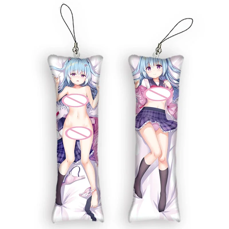 

Japanese Anime Character Dakimakura Mini Keychain 2 Side Small Pillow Pendant Cute Otaku Birthday Gifts Cartoon Keychain