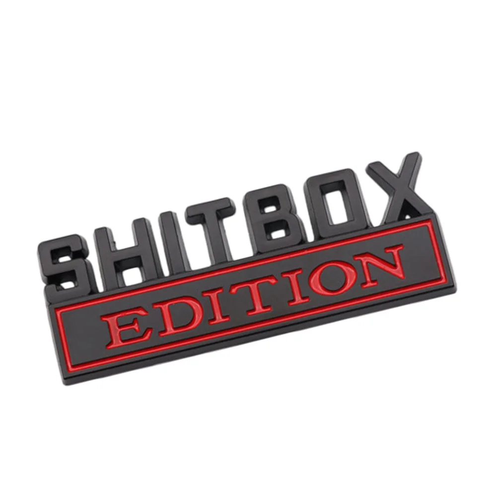 Car Emblem Sticker SHITBOX EDITION Badge For  Aveo   Trunk Decal Exterior Decoration Car Accessoies view 3