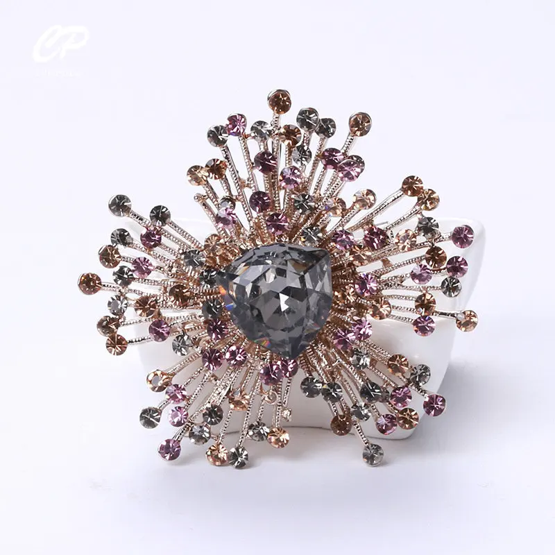 Exaggerated Vintage Crystal Rhinestones Big Brooch Clothing Accessories Big Brooch Pin Clothing Accessories