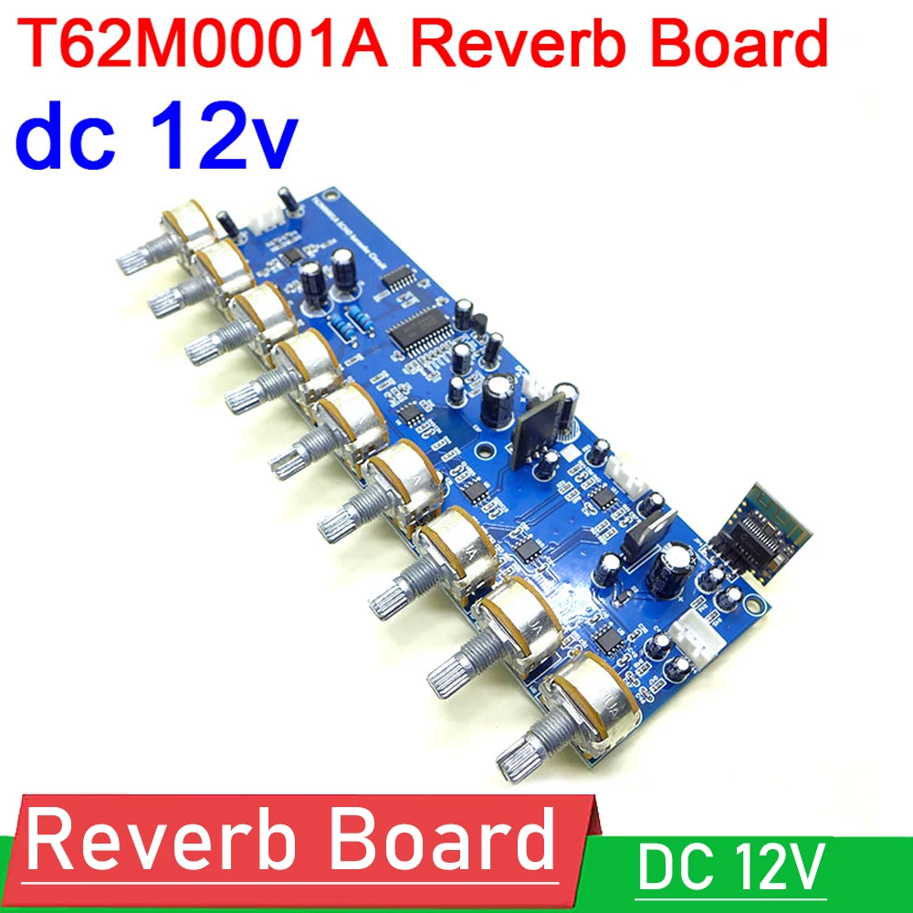 

T62M0001A Karaoke OK Reverb Board Tone Preamp Pre amplifier Board Trebel Bass Adjustment control Stereo music Pre amp Bluetooth