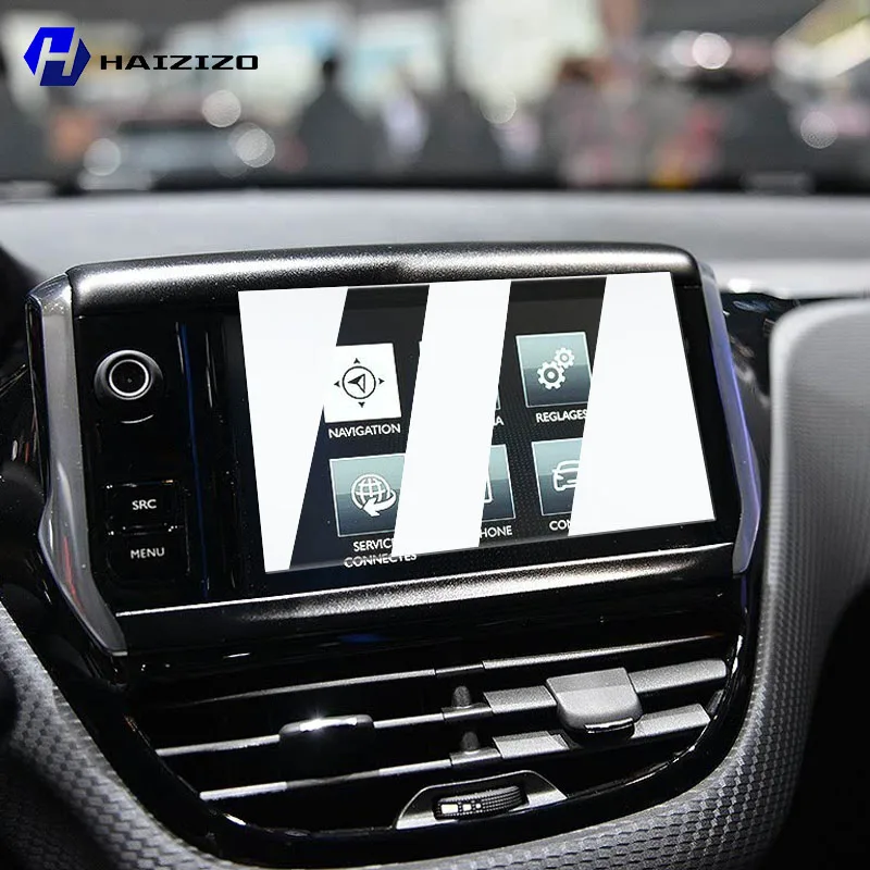 

For Peugeot 208 2014-2018 Car GPS navigation LCD screen tempered glass protective film anti fingerprint accessories