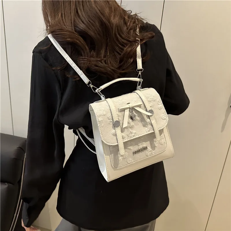 2025 summer new stylish and niche design fashionable and individual backpack casual and simple ladies' backpack