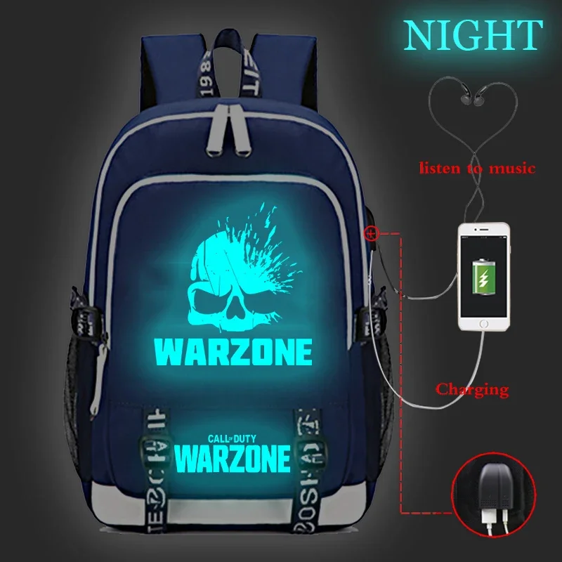 Usb Opladen Call Of Duty Warzone Rugzak Voor Tiener Student Hoge Kwaliteit Laptop Schooltassen Reizen Terug Pack Jongens Boekentas