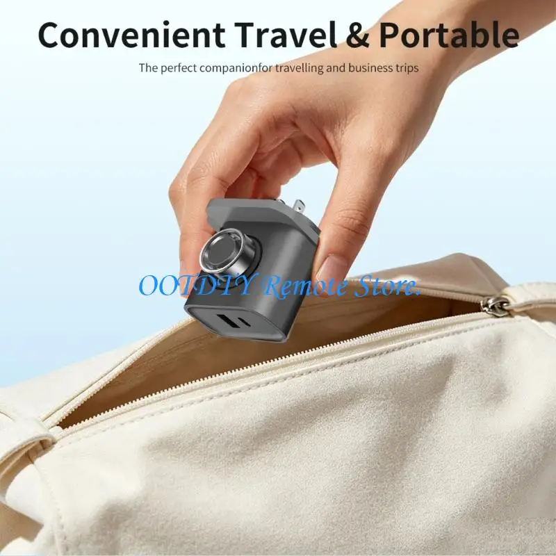 3 in 1 Wearable Charging Point Use with USB-A USB C Daily