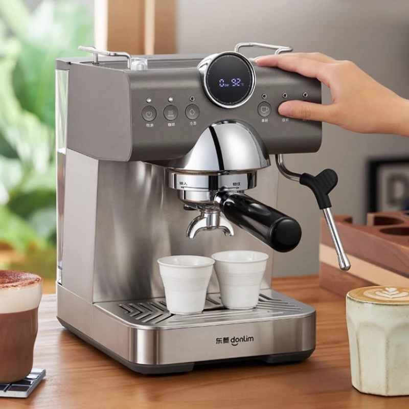 【 New  】 Dongling 7400 Cold Extracted Italian Coffee Machine Small Home Full Semi Automatic Integrated Concentrated Milk Brewing