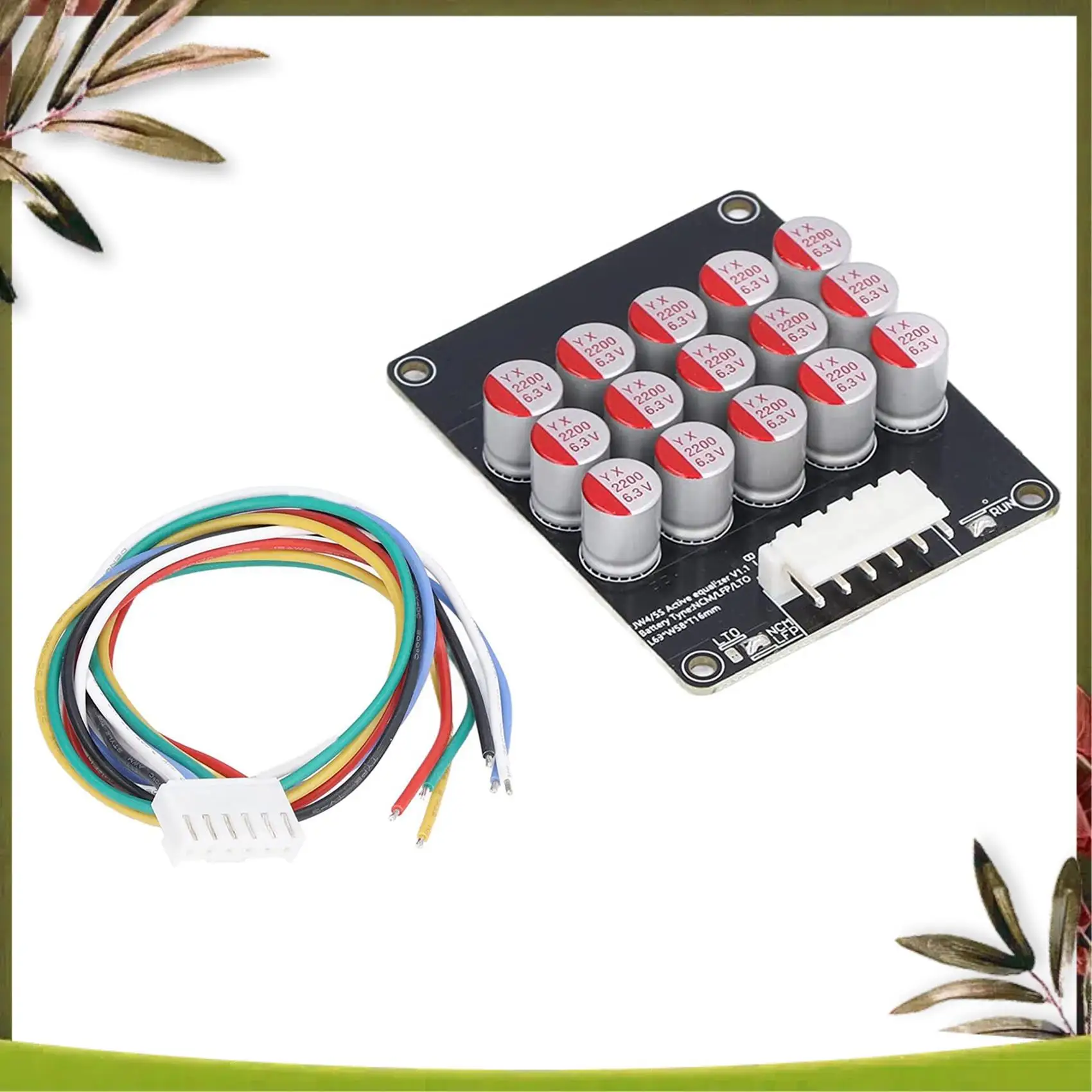 AB98-5S Active Equalizer Balancer Lifepo4 / Lipo/ LTO Battery Energy Equalization Capacitor BMS Board