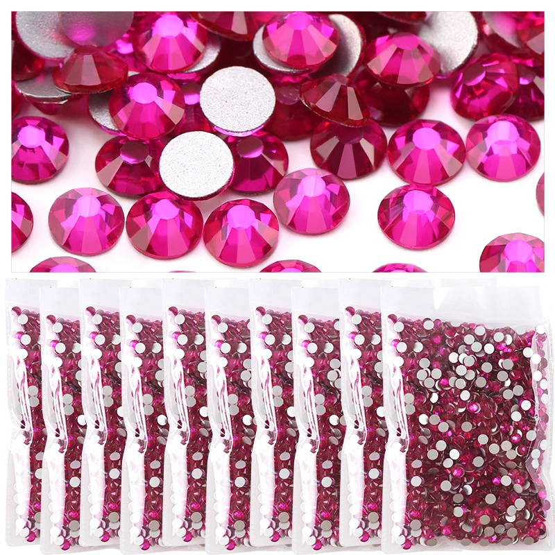 Wholesale in Bulk Rhinestones for Clothes DIY flat back Diamond Nail Rhinestone Decorations Crystals AB Glitter Face Art Stone