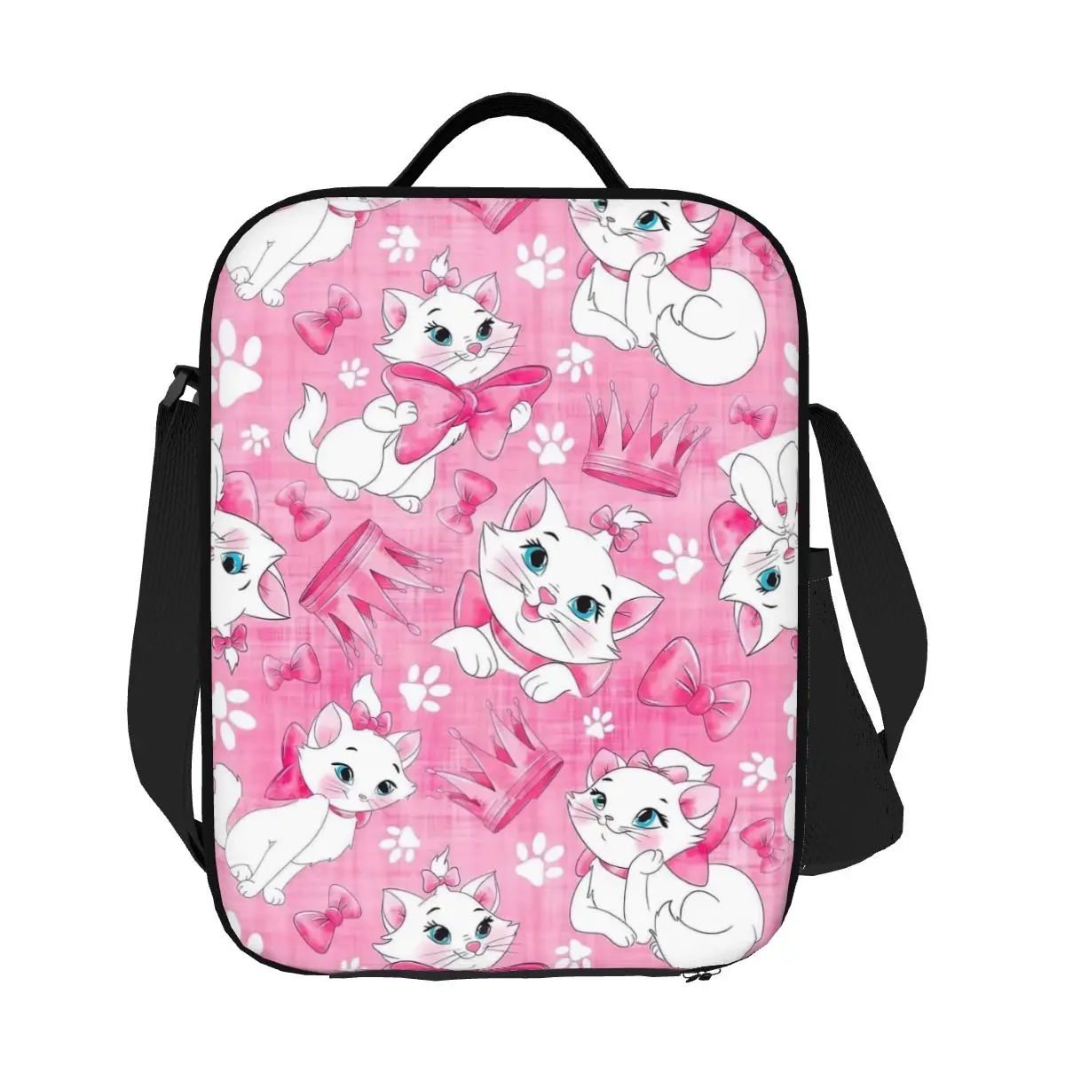 

Custom Cartoon Aristocats Animation Marie Cat Insulated Lunch Tote Bag for Women Resuable Thermal Cooler Food Lunch Box Travel