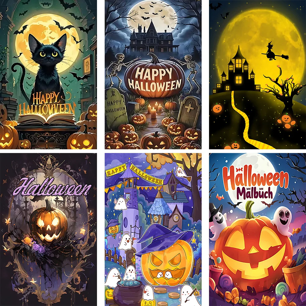 

Happy Halloween Door Cover Background moon Forest Bat Pumpkin Party Baby Child Photo Backdrop Night Lmp Ghost Decoration Banner