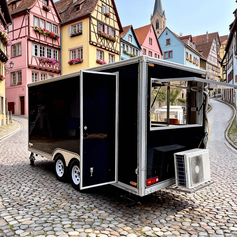 

Small Food Trailer Fully Equipped Food Trailer Mobile Food Truck Trailer Commercial Food Truck for Night Market Snacks