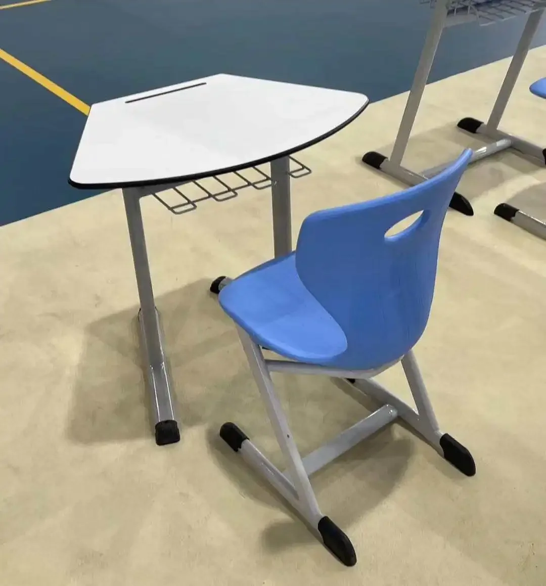 

School Furniture Classroom Single Student Desk and Chair Resin Board Desk Chair Set for Saudi Arabia