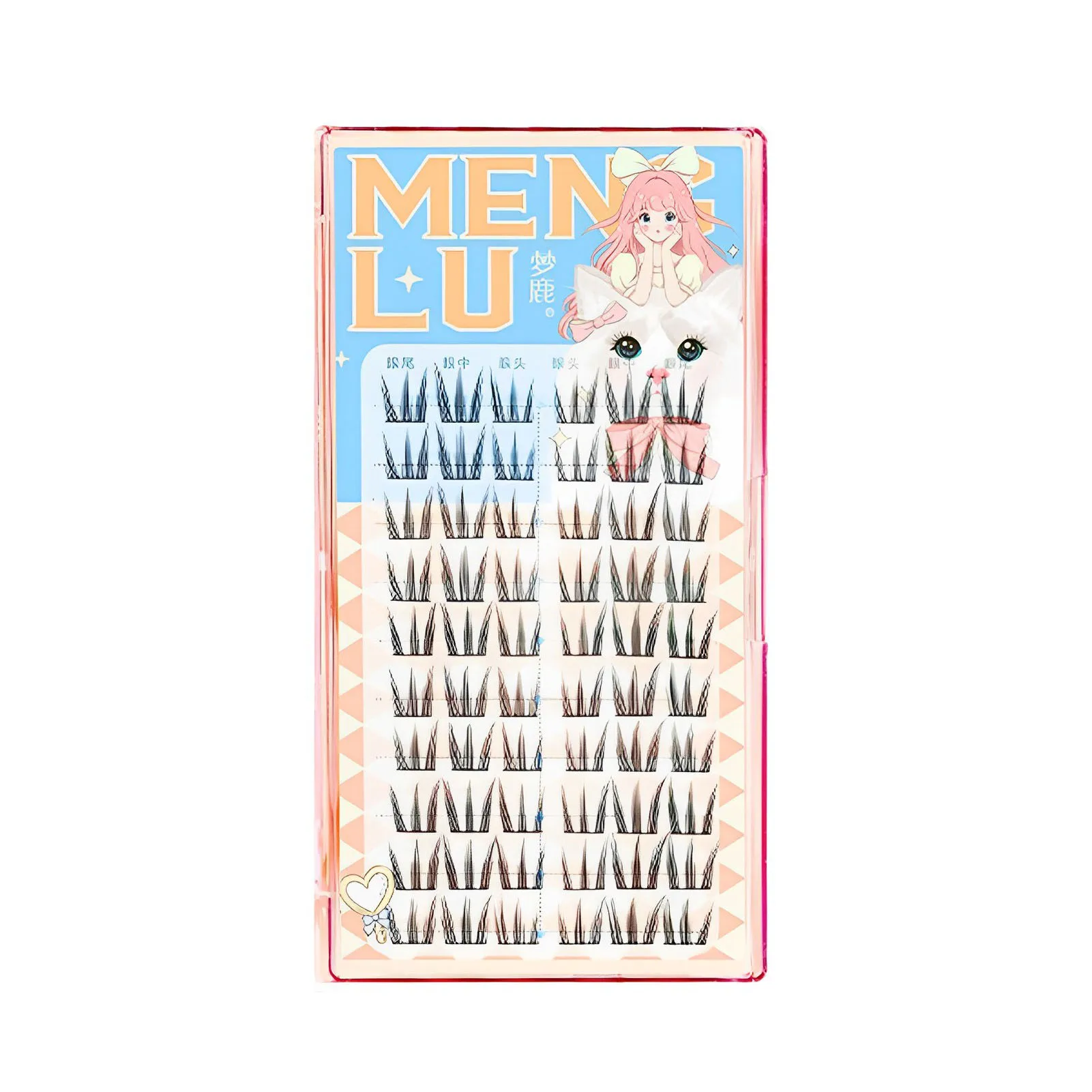 10 Rows Sunflower False Eyelashes Black Natural Manga Lashes Anime Eyelashes Large Capacity Eyelashes Extension Chinese Makeup
