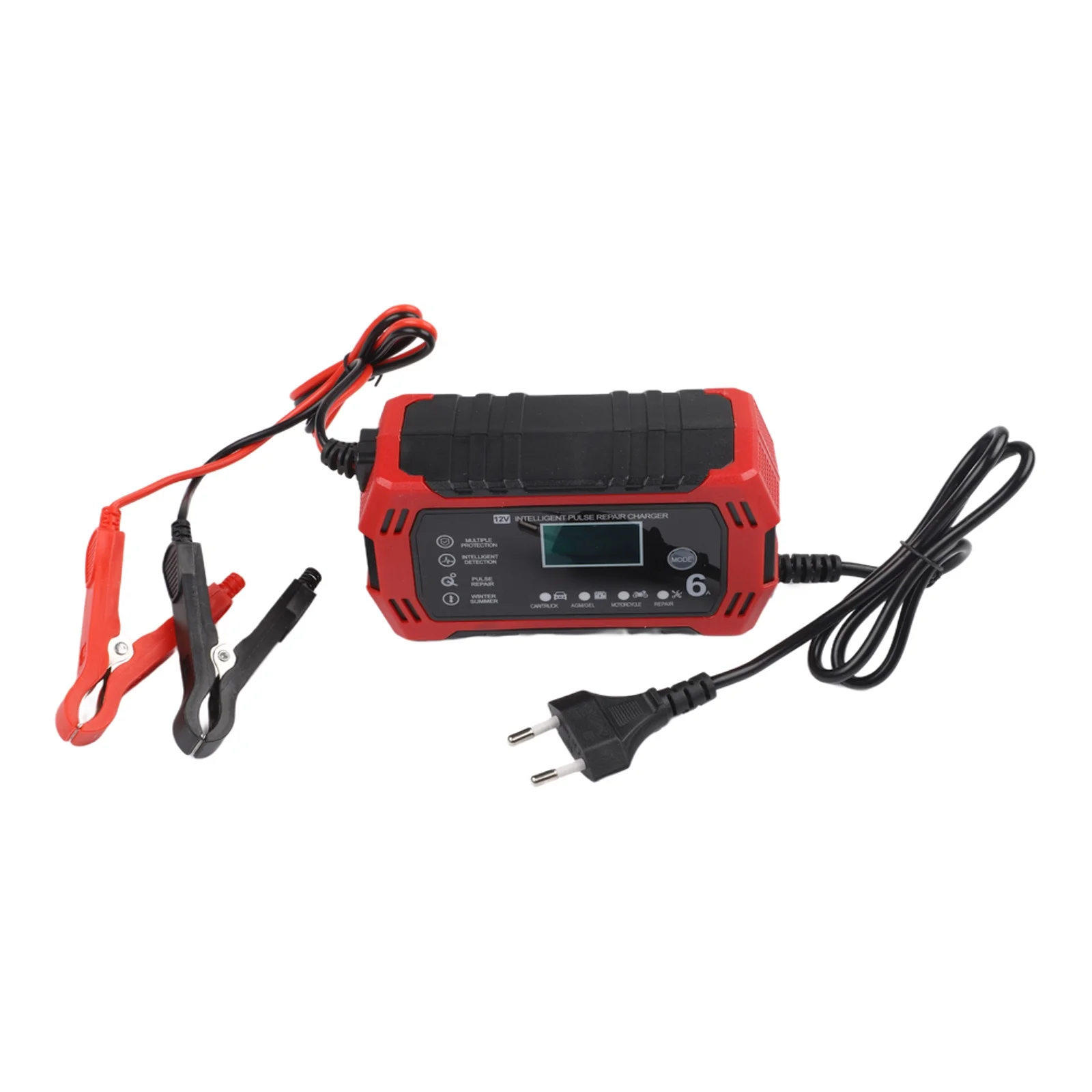 12 Volt 6 Amp Car Battery Charger with LCD Display Compatible with For Cars Trucks Motorcycles and Marine Batteries