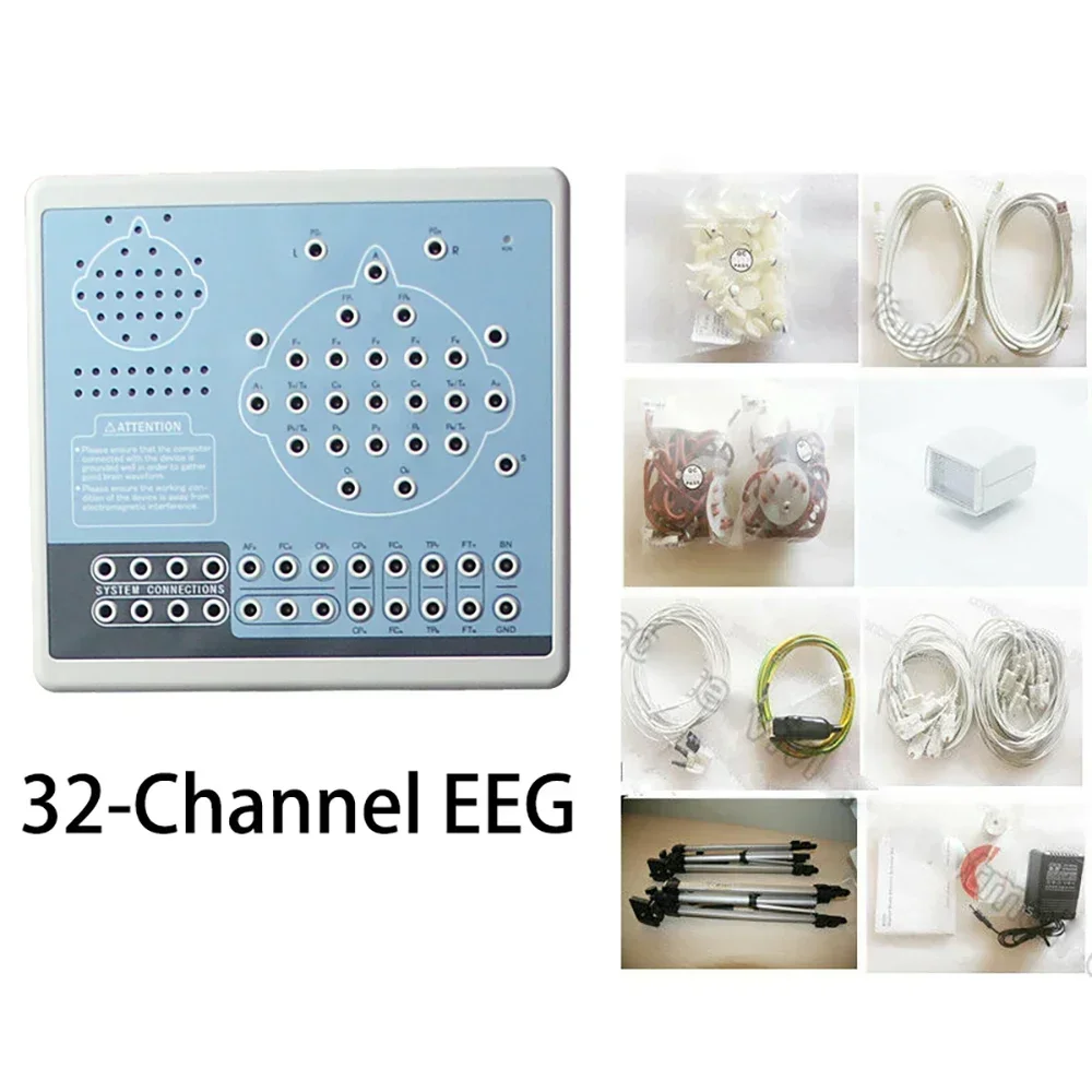 

KT88-3200 Digital EEG Machine 32 Channel Brain electric Activity Mapping System Breath+PC software+2 bracket