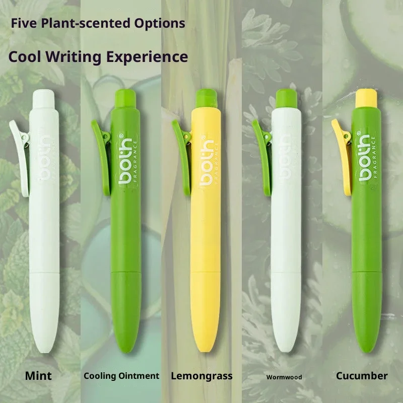 

New BOTH Herbal Aroma Diffuser Tablet Portable Gel Pen Set,0.5 Low Damping Students,Nurses,Safe Non-toxic Pocket Stationery Pens