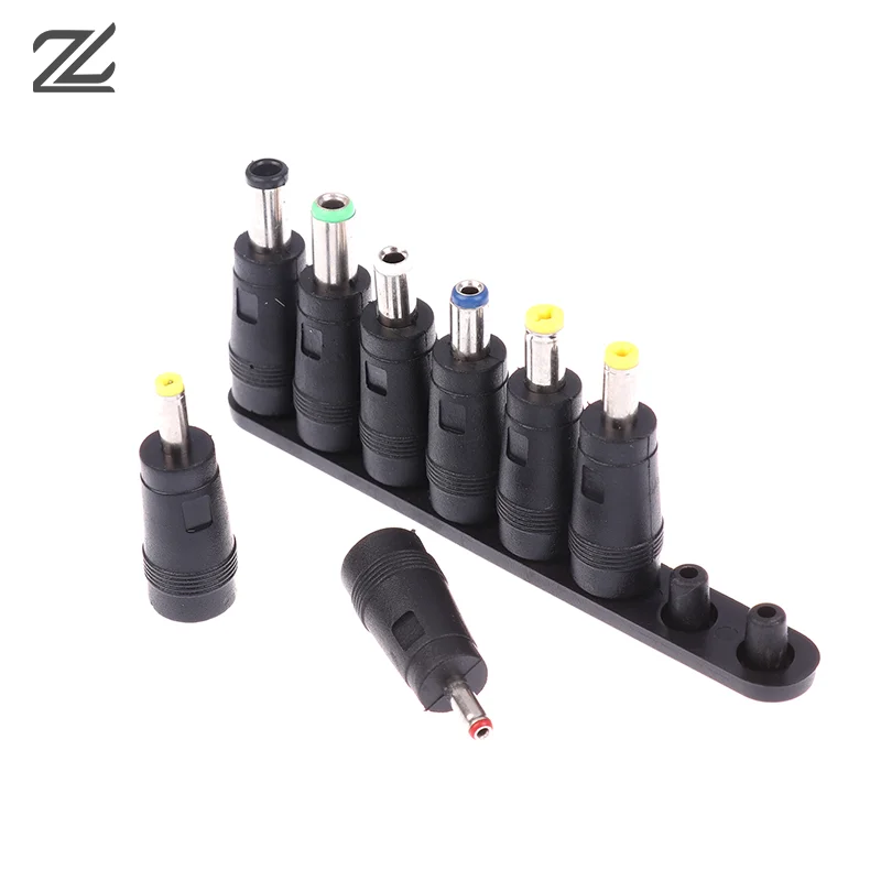 8Pcs AC DC 5.5X 2.1 MM Female Jack Plug Laptop Adapter Connectors To 6.3 6.0 5.5 4.8 4.0 3.5mm Male Power Tips Adaptor