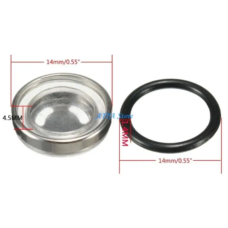 

U13C 18mm Brake Cylinder Reservoir Sight Glass Motorcycle Dirt Bike Gasket 14mm 12mm 10mm