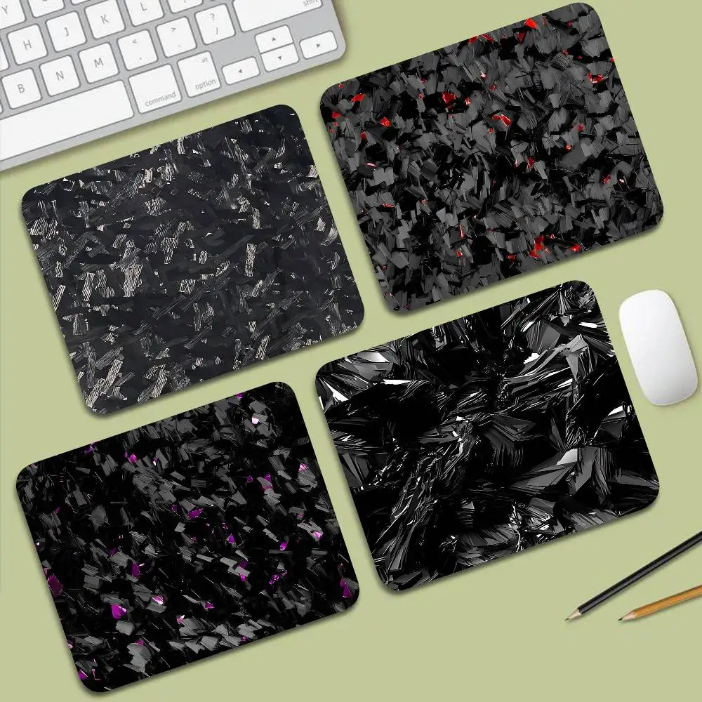 Forged Carbon Fiber Pattern Small Mouse Pad Gaming Laptop Mousepad Gamer Carpet Keyboard Mat Desk Protector Cartoon Mause Pad