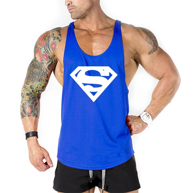 Mens Bodybuilding Brand Fitness Top Men Gym Tank Clothing Vest Muscle Sleeveless Singlets Fashion Workout Sports Shirt