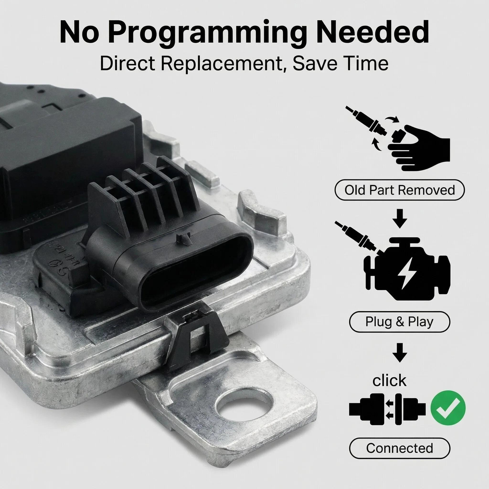 

The brand-new nitrogen oxide sensor 04L907807AT for VW Caddy 2.0L 2016-2020 Nitrogen Oxide Emission Sensor Euro VI SNS471A