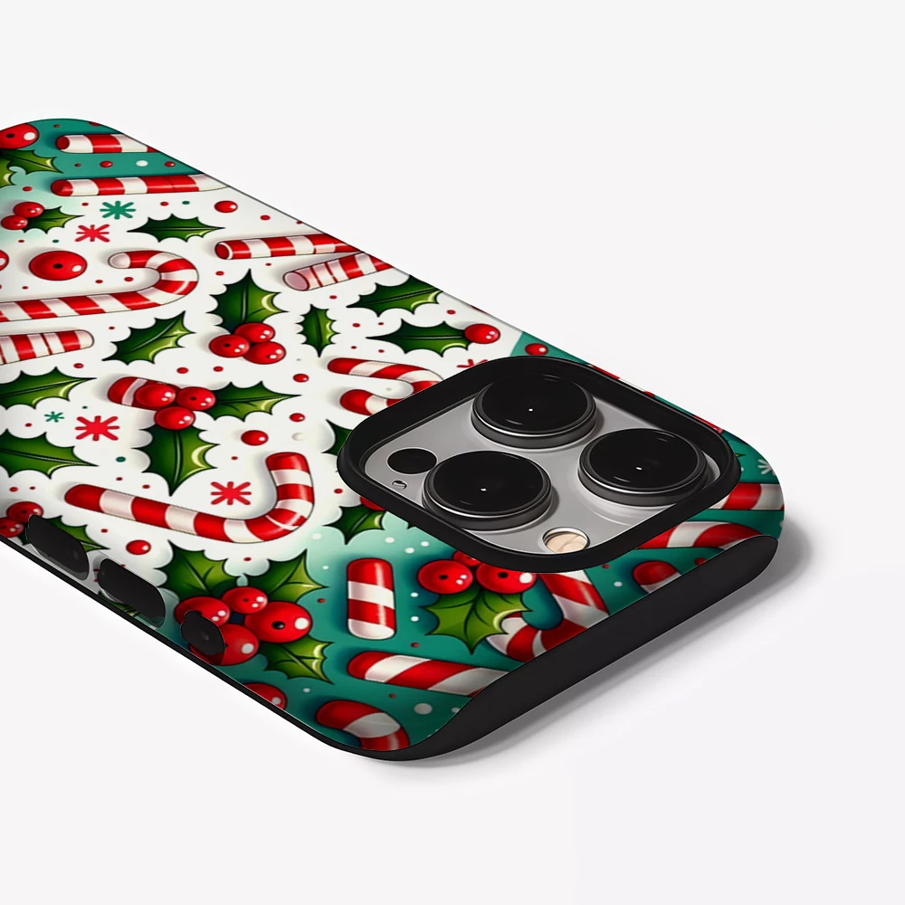 حافظة لهاتف آيفون 17 من Candy Cane Fun لهاتف آيفون 17 16 15 14 13 12 Pro Max Plus غطاء خلفي مزدوج الطبقة #3