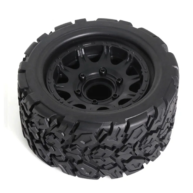 4pcs 110mm 1/10 Monster Stunt Truck Tire 12mm and 14mm Hex for Traxxas MAXX ARRMA Granite KRATON Outcast Tamiya Losi Redcat RC