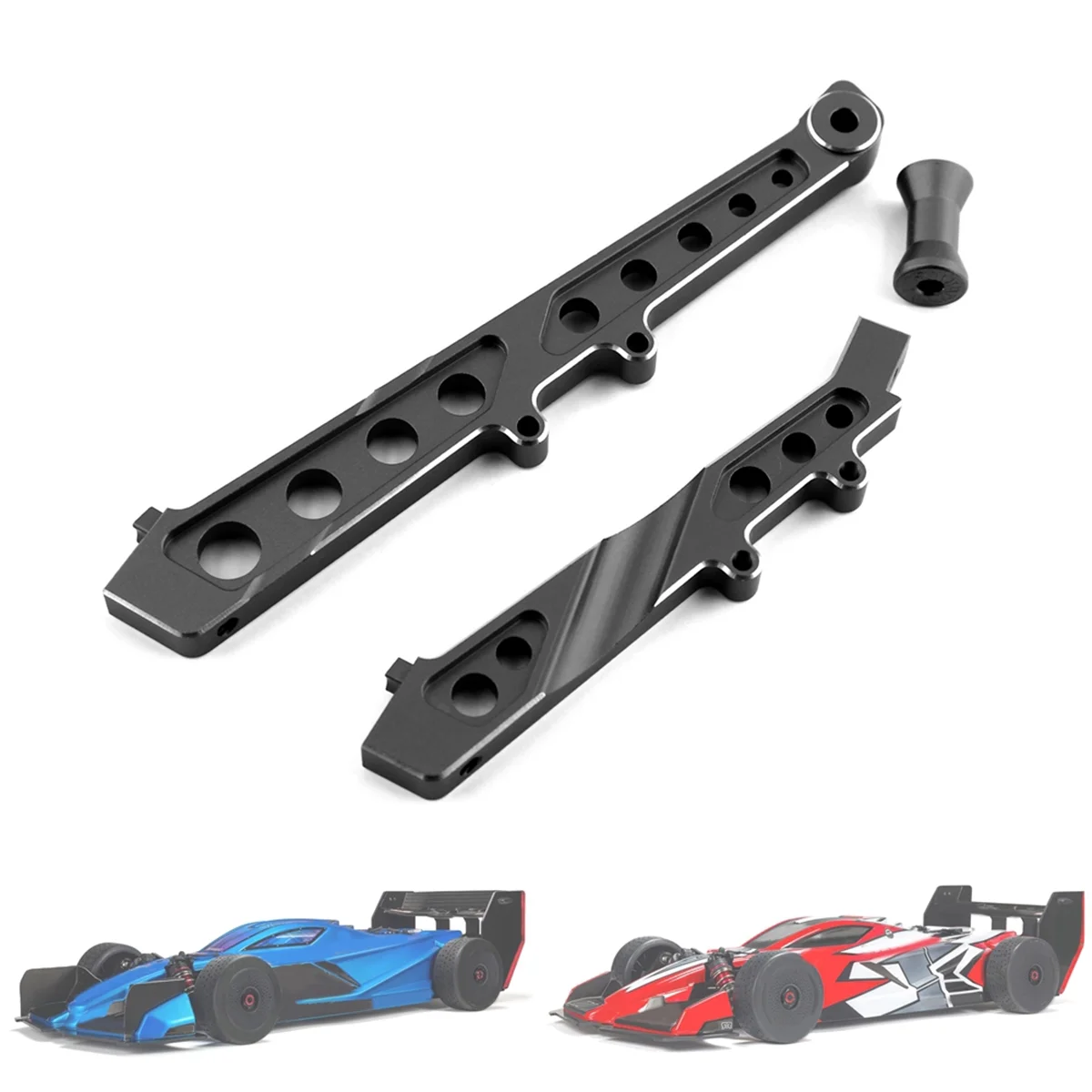 Aluminum Front and Rear Chassis Brace for ARRMA 1/7 Limitless Infraction 6S BLX RC Car Upgrades Parts Accessories,Black