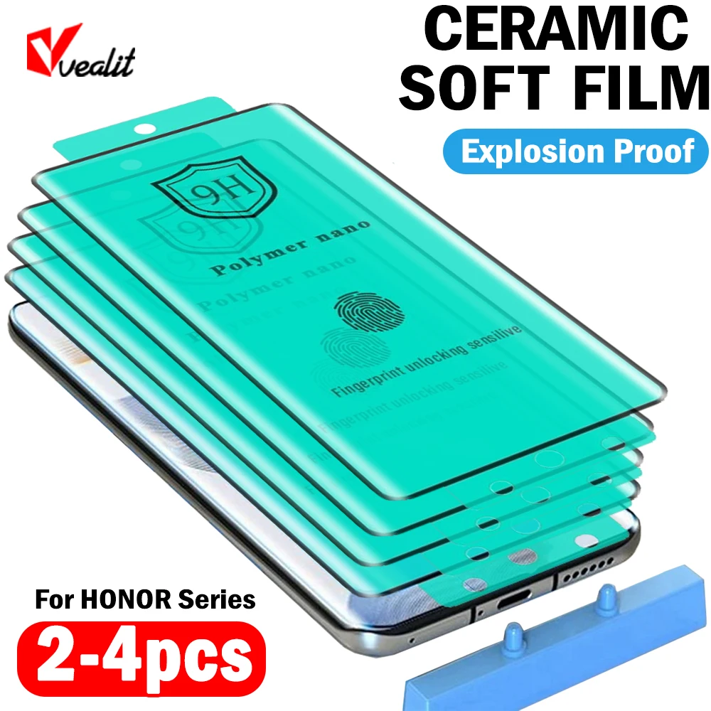 2-4 Pcs Explosion-proof Ceramic Soft Film For Honor 200 100 90 Pro X9c Screen Protector For Magic 5 6 7 Pro Ultimate Not Glass