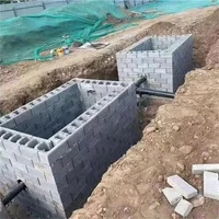 Molde para bloques de hormigón de pozos cuadrados y registros redondos