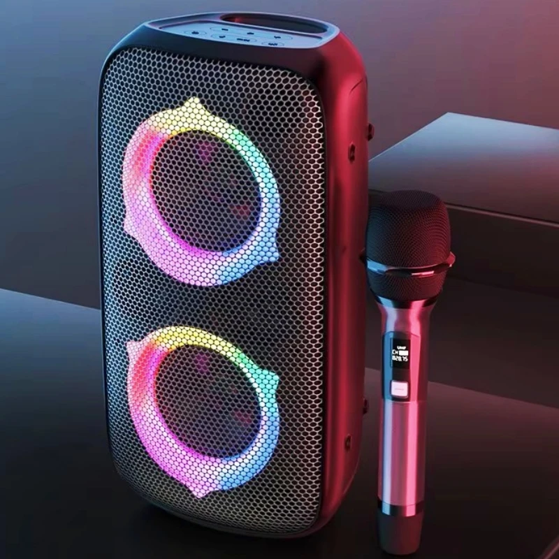 80W Big Power Portable Wireless Karaoke Speaker Outdoor Party Subwoofer With Powerful Sound Built-in Lights And Extra Deep Bass