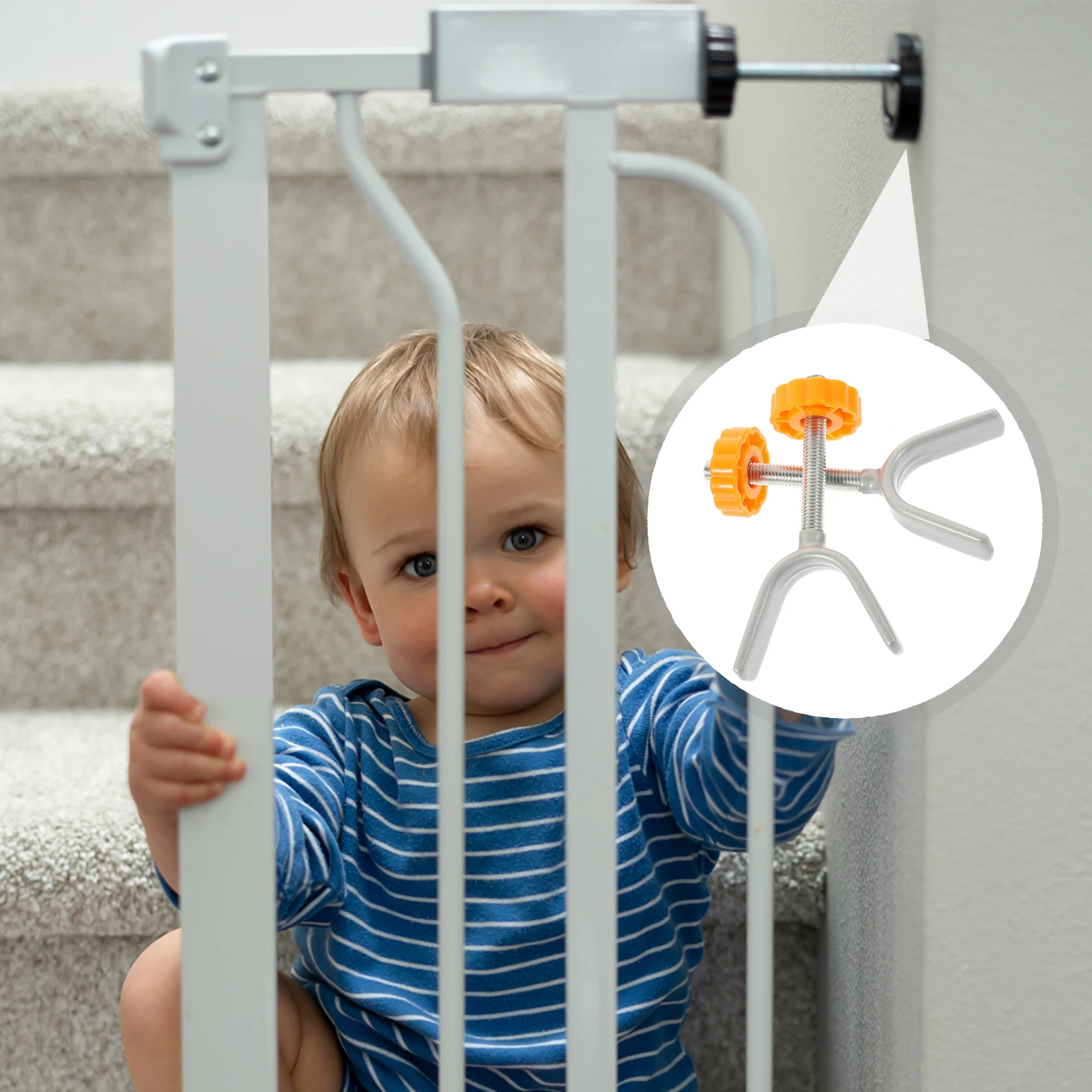 

2pcs Y-shaped Accessories for Baby Gate Rod Connector Guardrail Fence Home Stair Pet Dog Safety Door Isolation Barrier