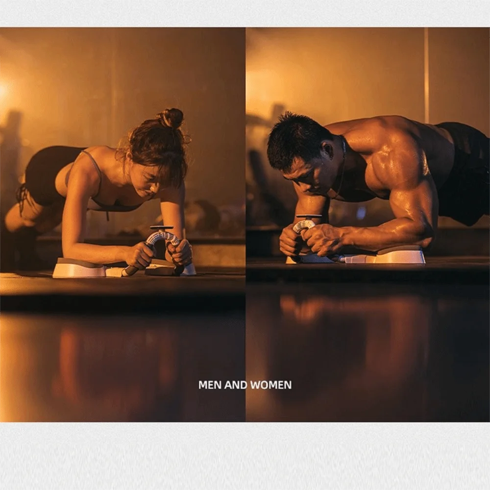 Non-Slip Handles Push Up Board Adjustable Protective Elbow Pads Plank Trainer Stand Automatic Timing Ergonomic Fitness Equipment