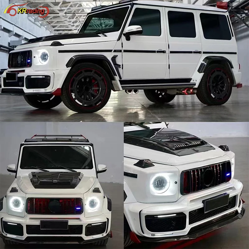 W463 G63 Rocket B900 Style Body Kit Dry Carbon Fiber Exterior Body Car For W463 G500 G55 AMG G63 G-Wagon Hood Spoiler 2002-2018