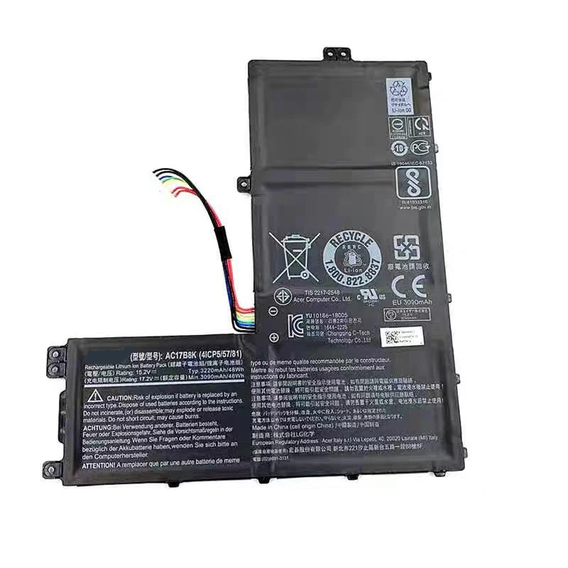 

AC17B8K 4ICP5/57/81 Laptop Battery for Acer Swift 3 SF315-52 SF315-52G 52G-58HG 52-33KX 52G-51HV 52G-55EW 52G-55UW 15.2V 48Wh