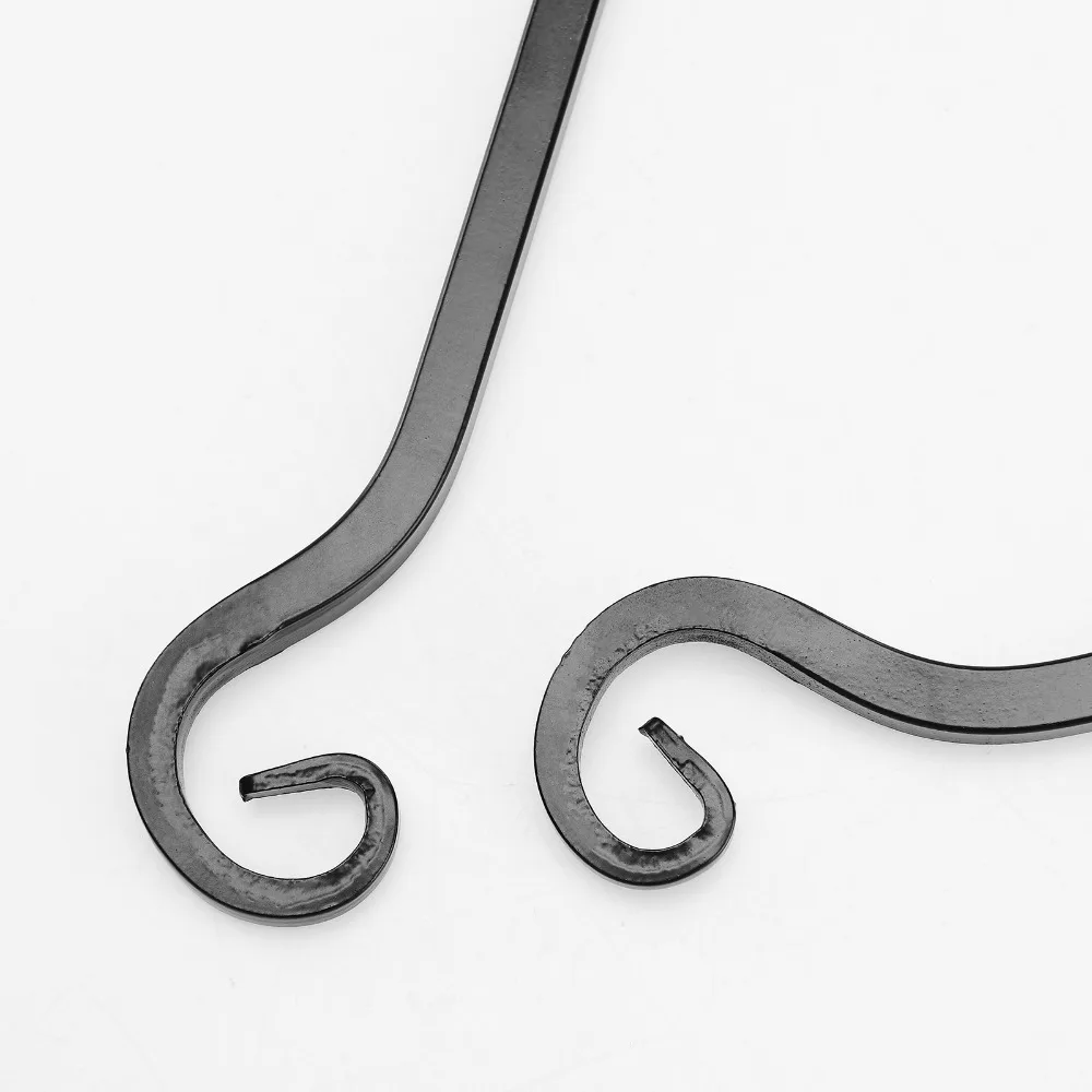2Pcs Iron Wall Mount Hook White, Black 25.5*10.5cm Planter Bird Feeder Wall Hook Clothes Hook with Self-tapping Screws