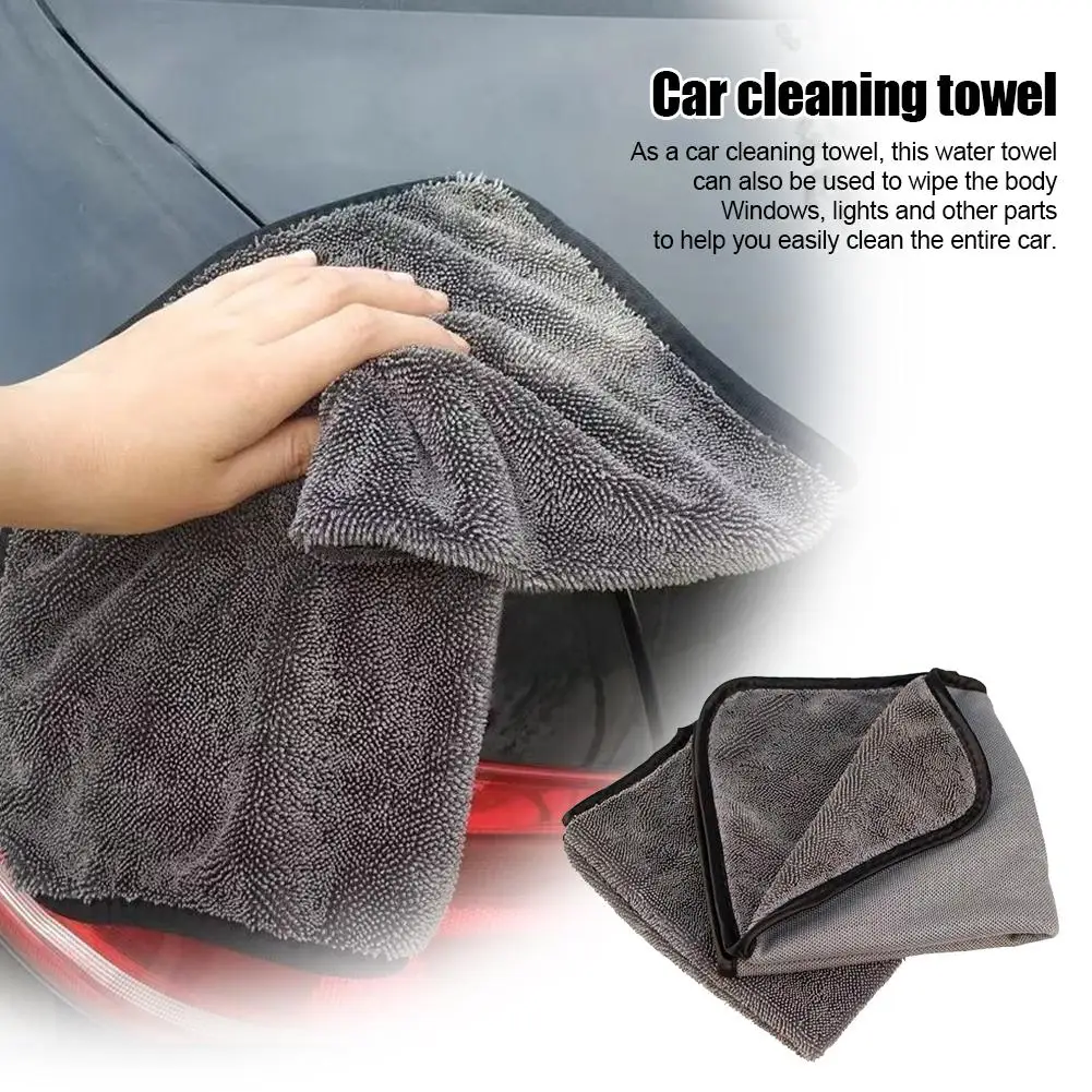 Car Towel Car Cleaning Towel Double-Sided Thicken Ultra Wash Washing Absorbent Car Accessories Towel Cleaning Drying Cloth P9X7