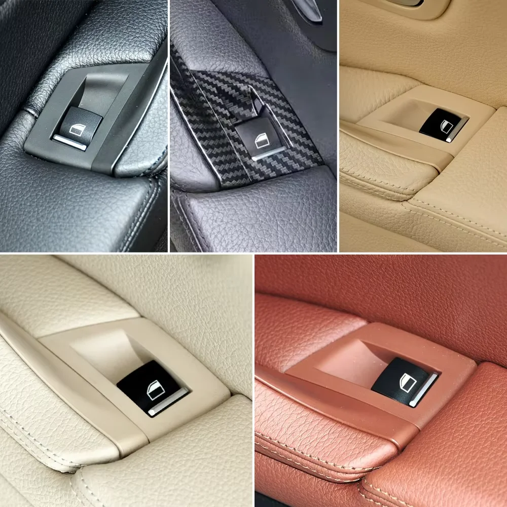 3pcs Set Car Interior Passenger Door Window Lift Adjust Switch Button Cover Trim For BMW 5 Series F10 F11 F18 520i 523i 525i 528 view 6