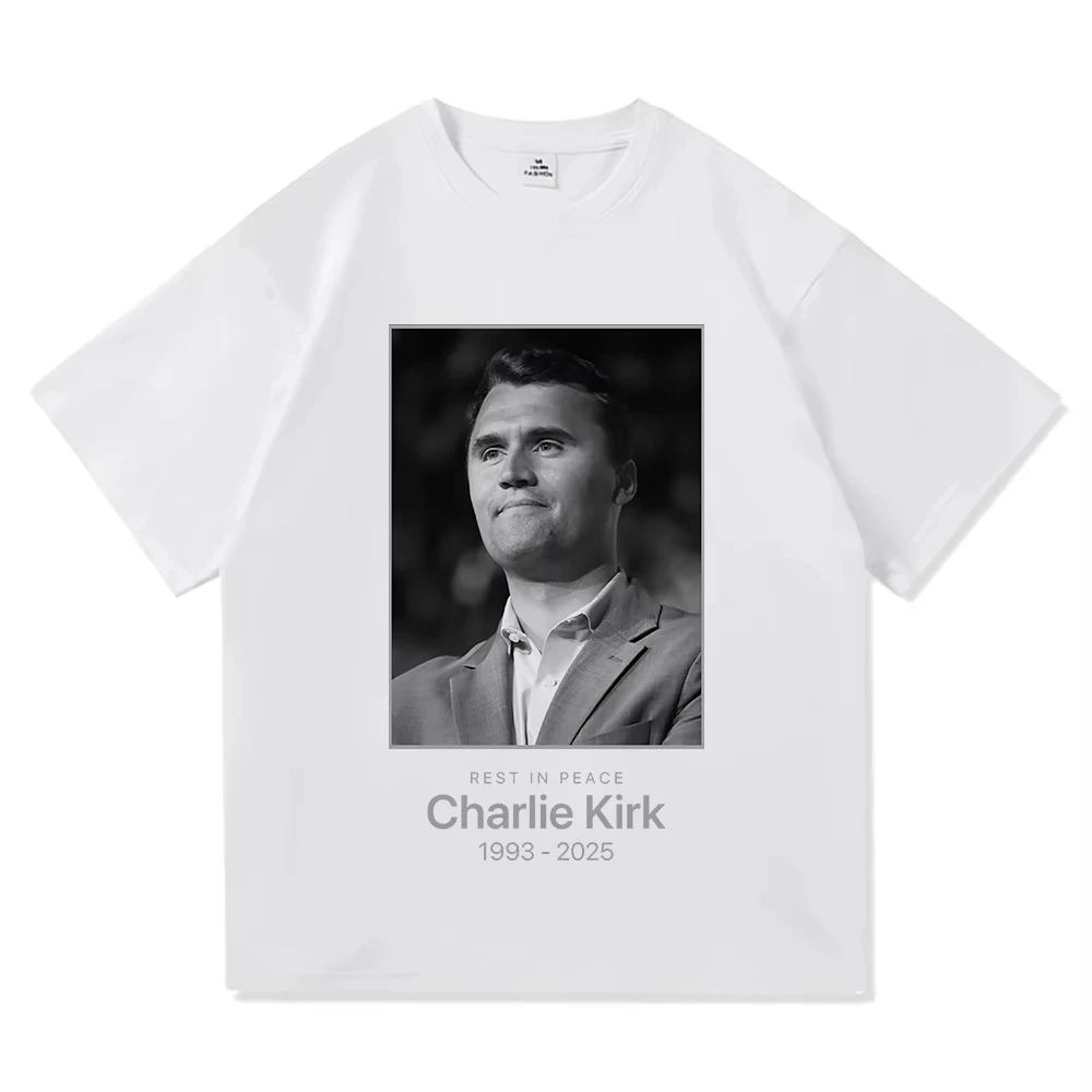 الحرية تشارلي كيرك أساطير لا يموت أبدًا 2025 تي شيرت موضة الرجال/النساء الملابس خمر Harajuku بلايز عالية الجودة القطن بلايز #3